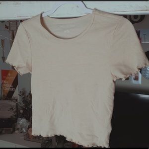 American Eagle Lettuce Cut Baby Tee